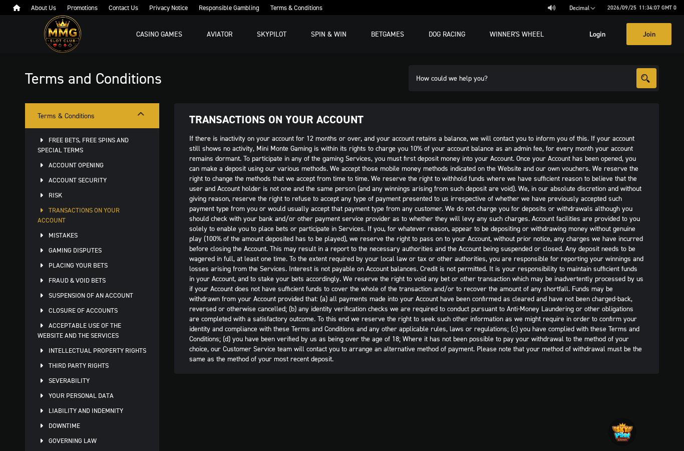 MMG (Mini Monte Gaming) dated first-party source capture